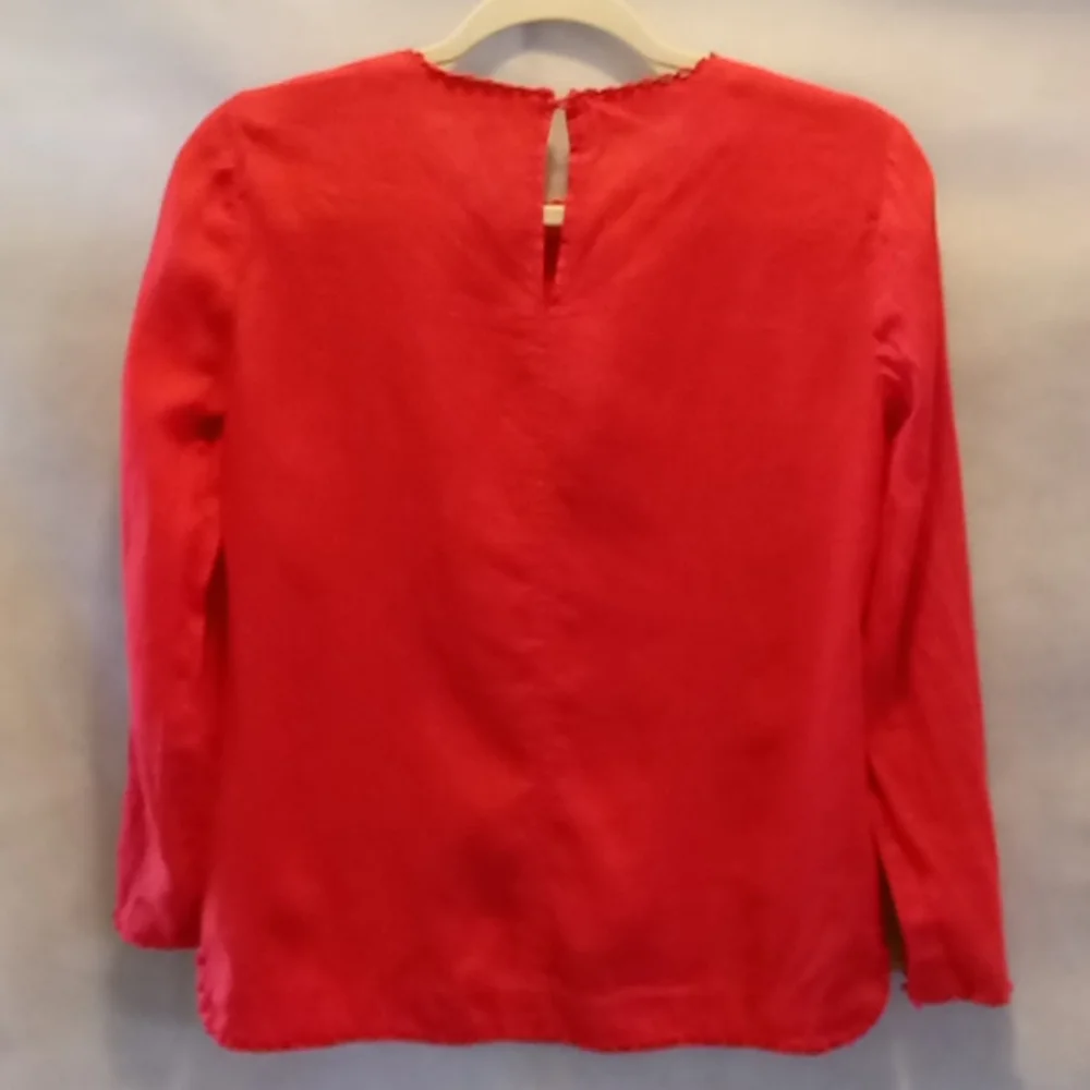 ♥️J. Crew 100% Linen Bright Orange 00/XXS - Picture 8 of 14